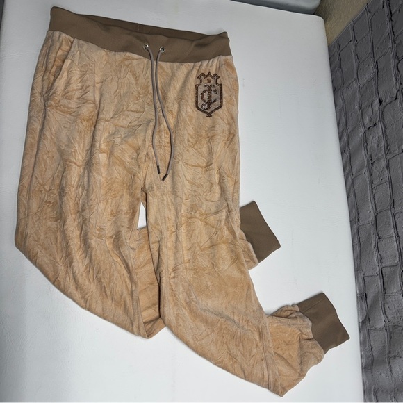 Juicy Couture Beige Joggers Y2K velvet size M - Picture 1 of 7